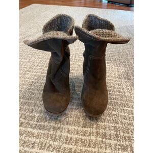 BJORNDAL Suede Brown Lilly Slouch Boots Sz 8